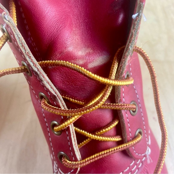 L.L. Bean Red Leather Duck Boots Women’s Size 7 - Picture 9 of 13
